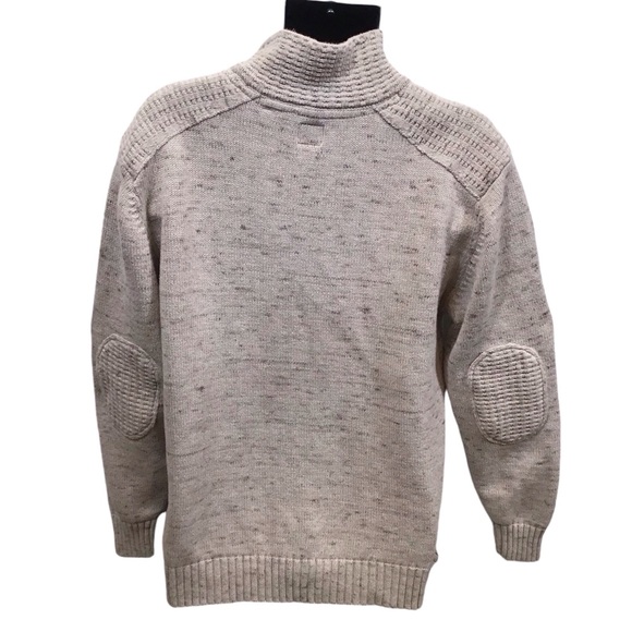 JB Holt Lincoln Mens Henley Sweater Size XL Elbow Patch Woodeon Toggle Academia - Picture 4 of 16